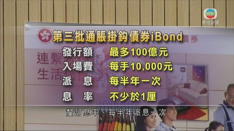 第三批iBond下周二接受認購 第三批iBond下周二接受認購
