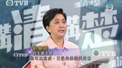 劉慧卿憂愛國愛港成立法條文