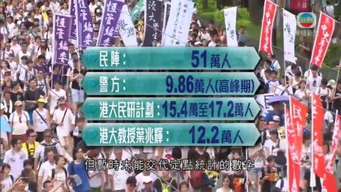民陣未公布詳細數據 學者統計有差距 民陣未公布詳細數據 學者統計有差距