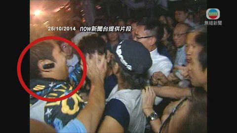 記者採訪反佔中遇襲  警拘1漢涉嫌施襲