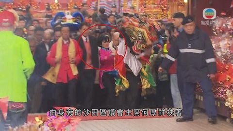 車公廟遭麒麟撞倒  葉劉：幸得眾男相扶