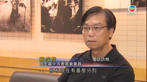 黃成智籲泛民831框架下爭取更多民主