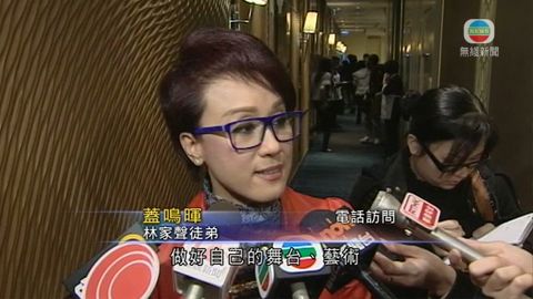 蓋鳴暉懷緬師傅林家聲 指其工作追求完美