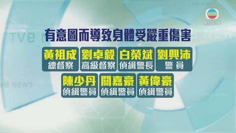律政司公布七名被控告警員姓名及職銜