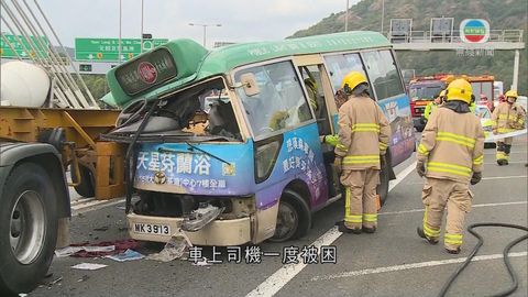 汀九橋兩車相撞意外 小巴司機傷重不治