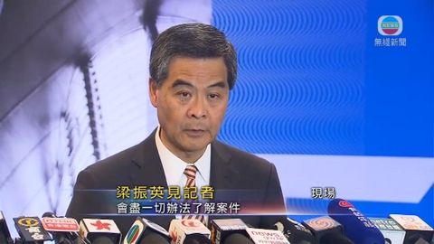 桂敏海案 梁振英：警無收報案續查李波等案