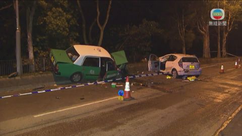 林錦公路兩車相撞1死2傷 交通擠塞