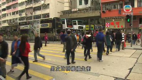 港人口突破720萬 男女比例續失衡