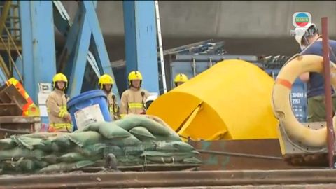 中環灣仔繞道地盤致命意外 消防登躉船調查
