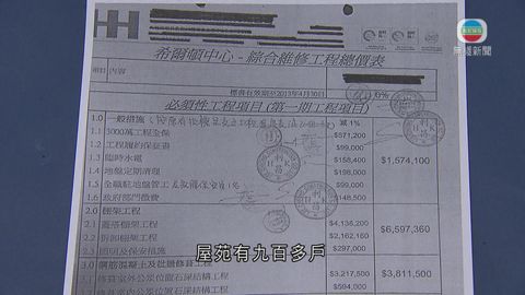 低額翻新工程毋須招標惹質疑 政府無意修例