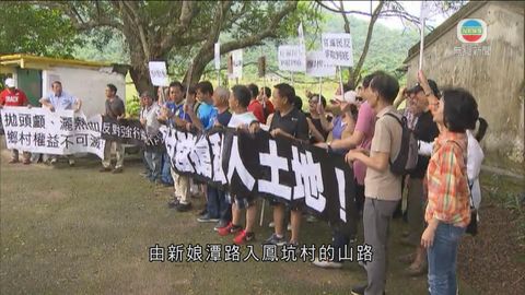 鳳坑村等村民抗議政府 擬將農地列作保育