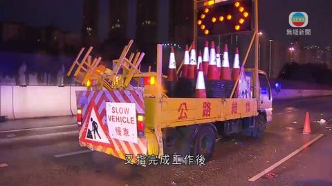 修路工程須停放護航車 工會指承建商應澄清 修路工程須停放護航車 工會指承建商應澄清