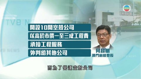 澳門前檢察長涉貪案開審 涉與兄長等開空殼公司 澳門前檢察長涉貪案開審 涉與兄長等開空殼公司