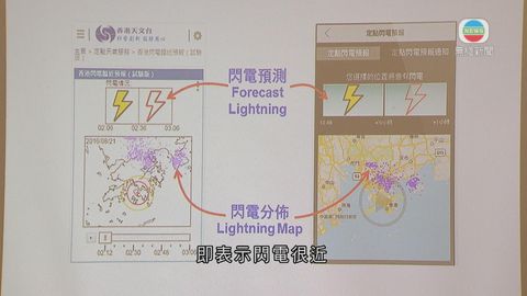 本港踏入雨季 天文台推閃電預報服務預測閃電