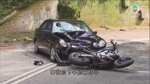 荃錦公路私家車電單車相撞 電單車司機死亡
