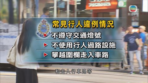 警方明起一連七日嚴厲執法 票控亂過馬路行人