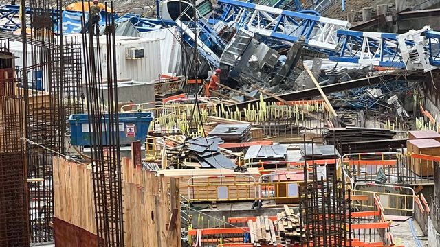 秀茂坪安達臣道地盤天秤塌下涉9人 其中一人死亡