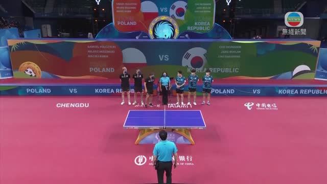 世乒團體賽：南韓挫波蘭晉八強將對港隊