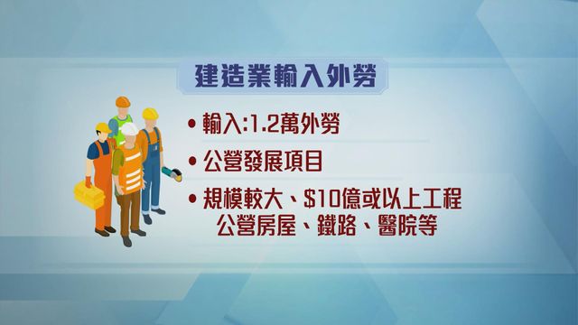 政府允建造及運輸業合共輸入兩萬勞工料最多兩個月完成審批| 無綫新聞