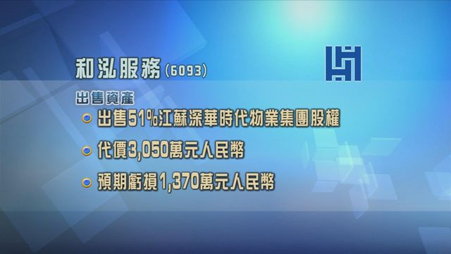 和泓服務出售內地物業管理公司股權