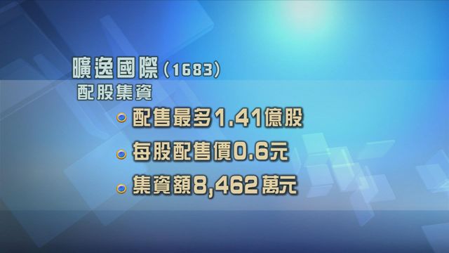 曠逸國際配股集資逾8400萬元　每股配售價0.6元