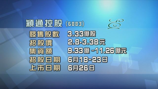 穎通控股今日起招股　入場費約3414元