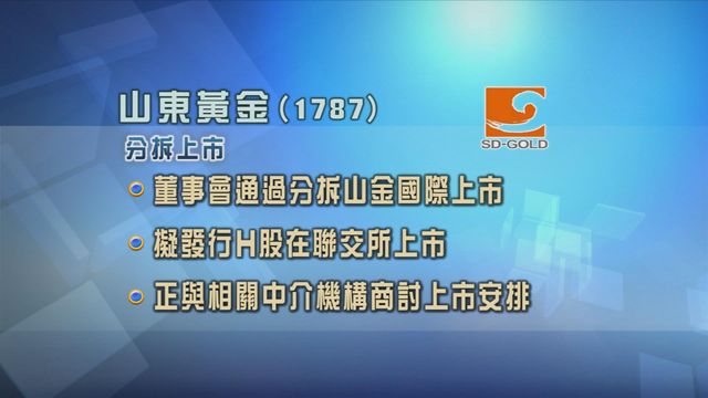 山東黃金董事會通過分拆山金國際上市議案