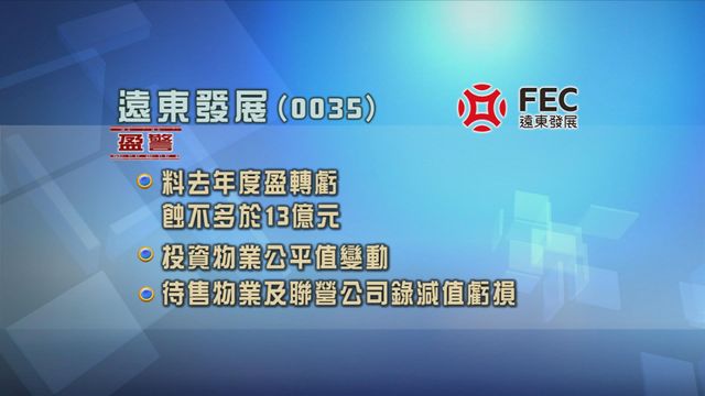 遠東發展發盈警