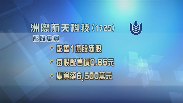 洲際航天科技配股集資6500萬元