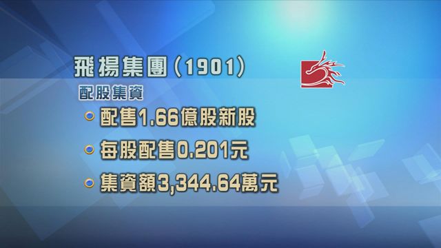 飛揚集團配股集資逾3300萬元
