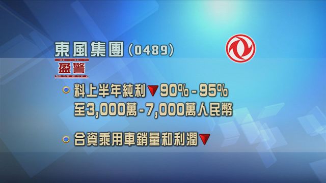 東風集團發盈警
