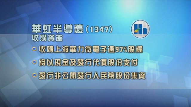 華虹半導體收購上海華力微電子逾九成七股權