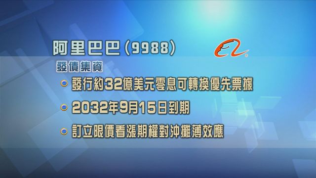 阿里巴巴發行約32億美元零息可轉換優先票據