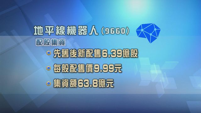 地平線機器人以先舊後新形式配股集資63.8億元