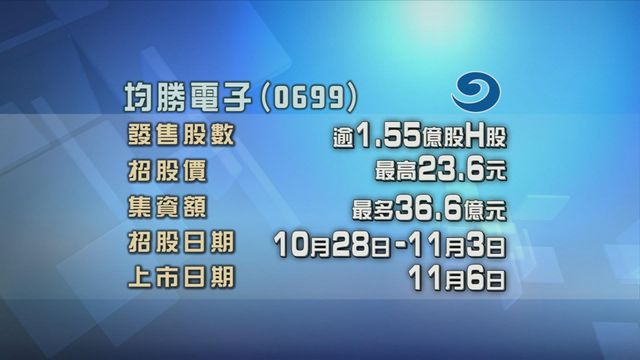 均勝電子今起招股　入場費約11919元