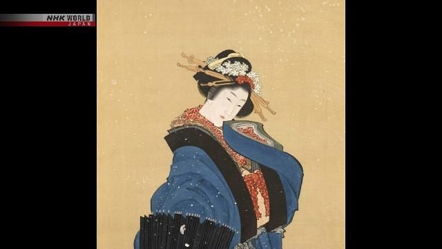 葛飾北齋雪中美人圖 高價成交 葛飾北齋雪中美人圖 高價成交