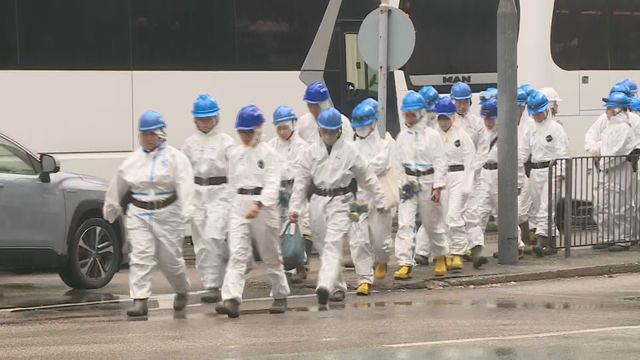 DVIU search hard-to-access Tai Po fire sites DVIU search hard-to-access Tai Po fire sites