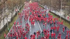 Santas on the run in Madrid