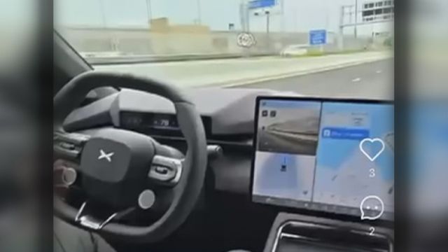 Southbound scheme driver uses autonomous driving system