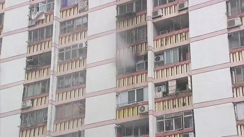 牛池灣富山邨有單位起火80歲伯伯受傷送院　初步調查疑爐頭起火肇禍