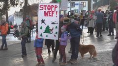 Protest in Davos at launch of World Economic Forum