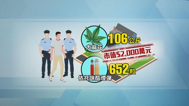警方上水檢獲約值逾兩千萬大麻花等　28歲男子販毒被捕周三提堂
