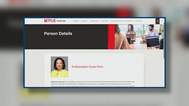 特朗普要求Netflix解僱董事會成員賴斯　否則需「承擔後果」