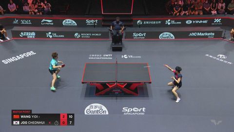 新加坡乒乓冠軍賽：王藝迪晉次圈將鬥杜凱琹