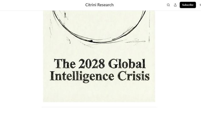 Citrini末日預言　AI引爆環球經濟危機？｜財經．延伸閱讀