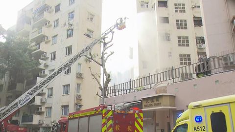 西營盤有住宅單位起火　至少一人不適送院