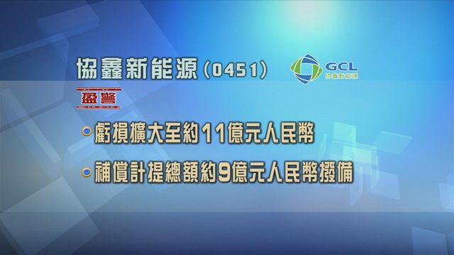 協鑫新能源發盈警　料去年度虧損按年擴大近四倍