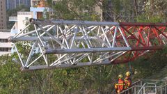 Tower crane collapse at Kwai Shing construction site leaves one dead, several injured