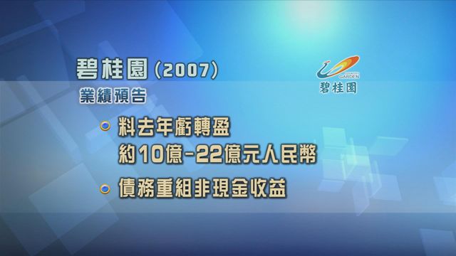 碧桂園料去年業績虧轉盈　賺至少約10億元人民幣