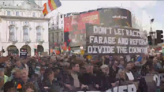 London among cities protest against US actions and "far right" London among cities protest against US actions and "far right"